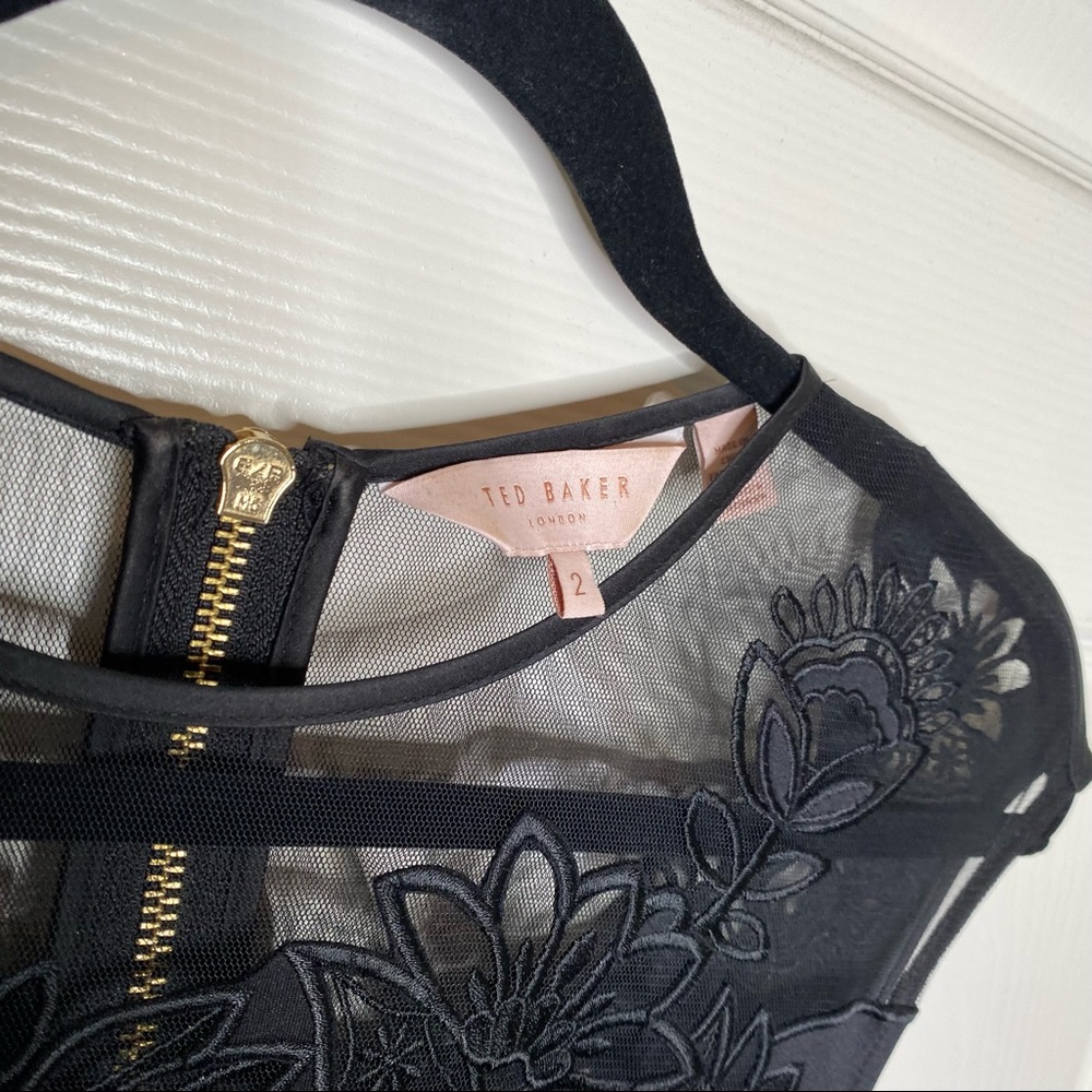 Ted Baker Dolli Dress in Black Size 2 - Picture 5 of 11